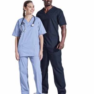 unisex scrub set with 2 pockets