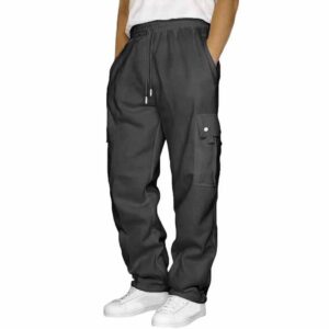 unisex black scrub trouser with 5 pockets