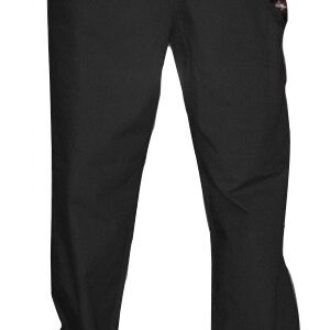 unisex black scrub trouser with cargo pockets
