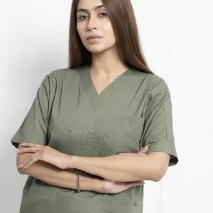water proof and antimicrobial finish scrub top for women