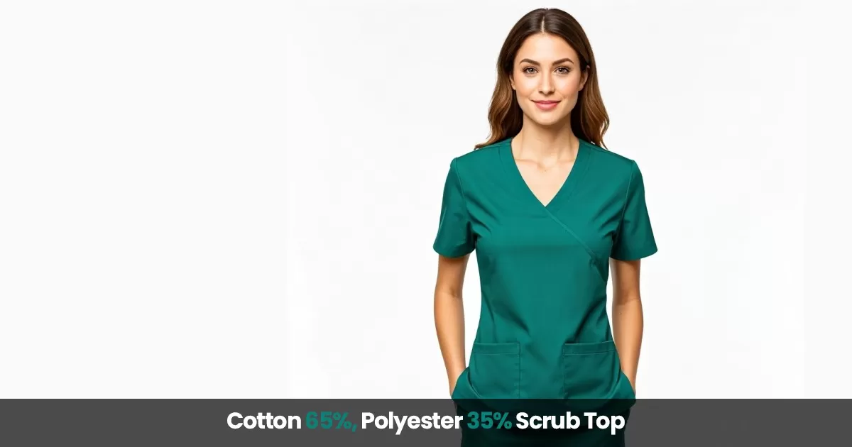 cotton 65%, polyester 35% scrub top