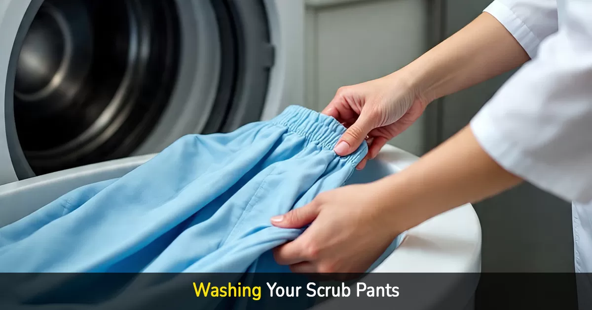 washing your scrub pants