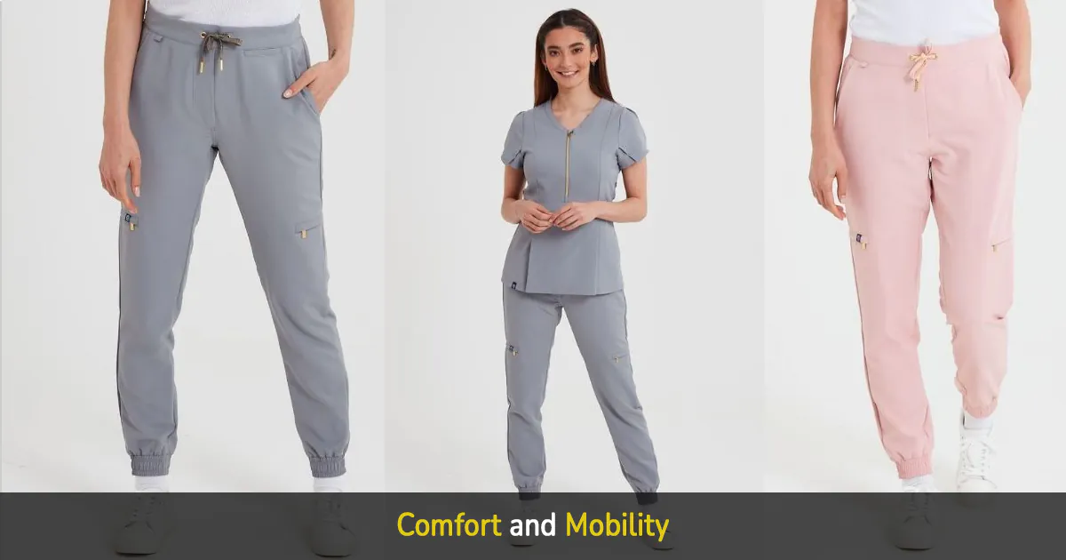 comfort and mobility in scrub sets