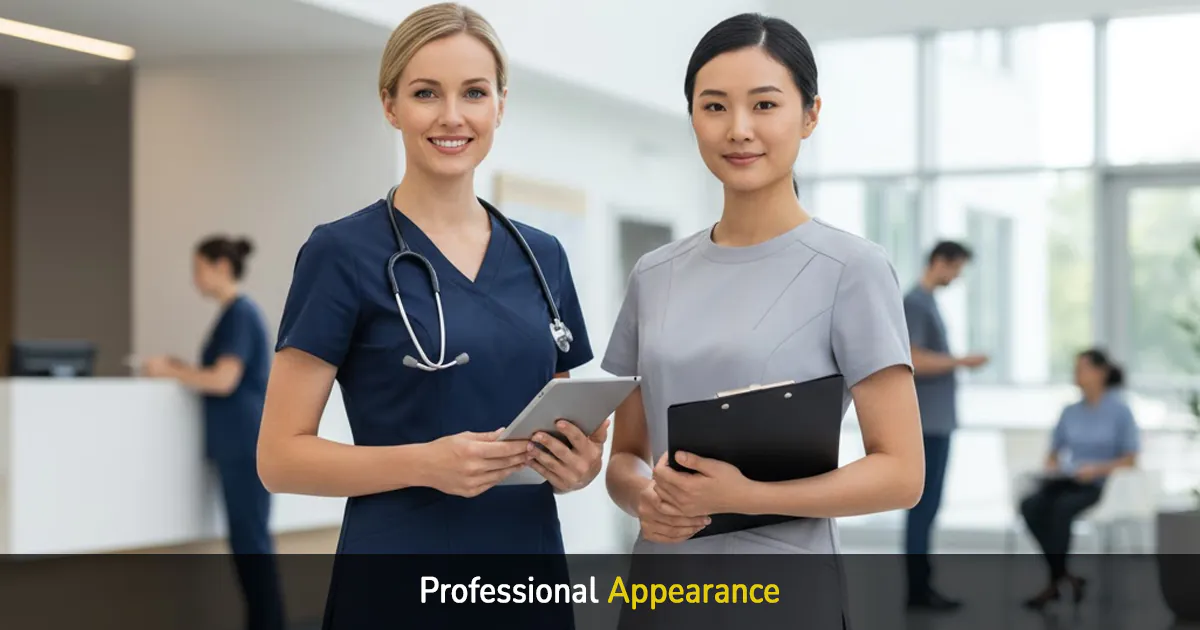 professional appearance in medical uniforms