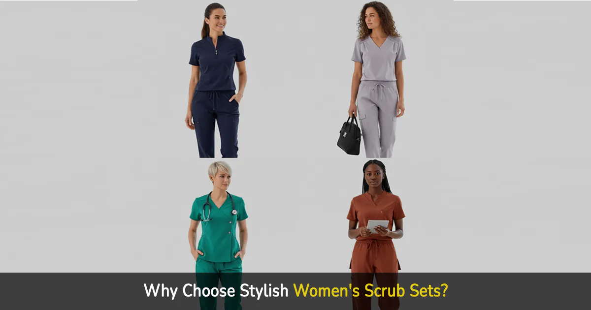 stylish women's scrub sets