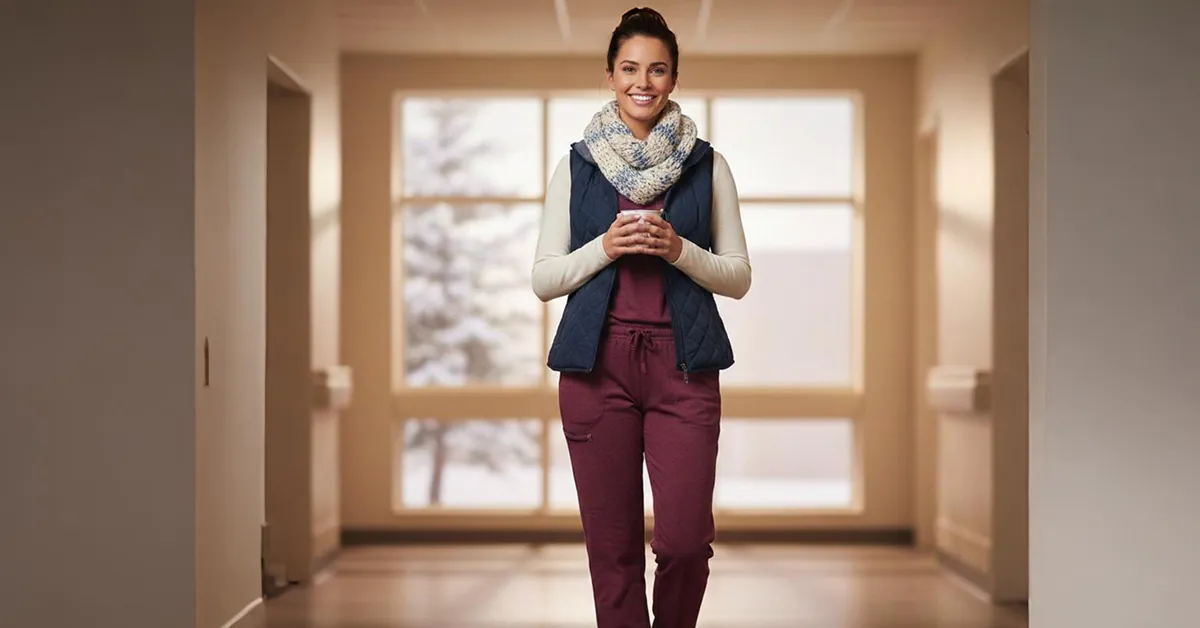 warm scrubs for winter